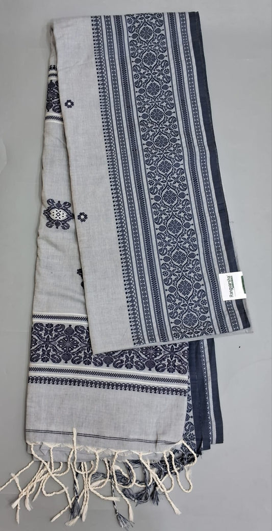 Off-White Khadhi Silk Saree