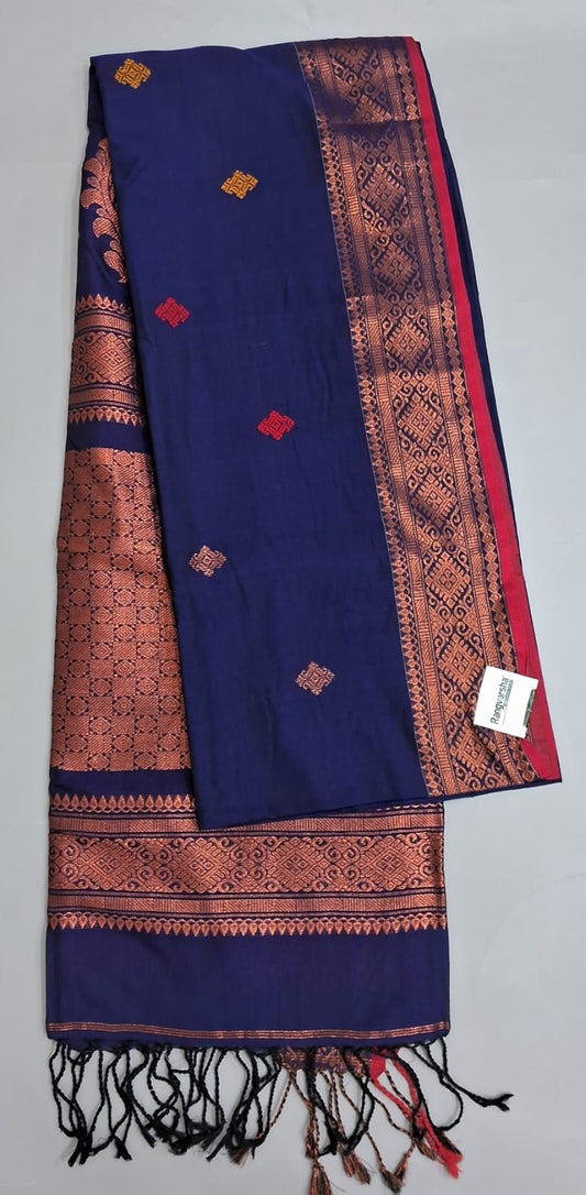 Royal Blue Khadhi Silk Saree 