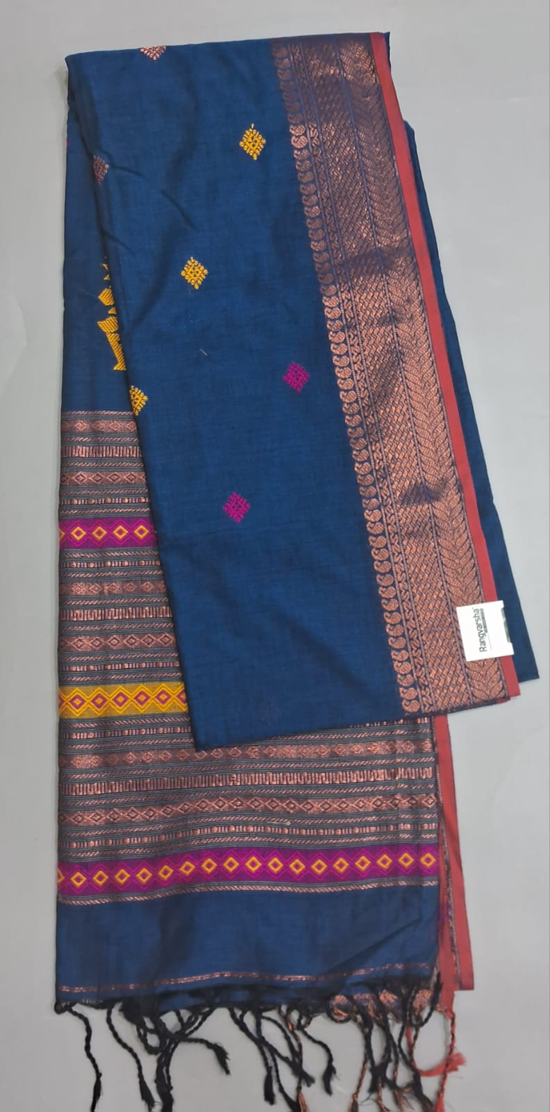 Blue Khadhi Silk Saree