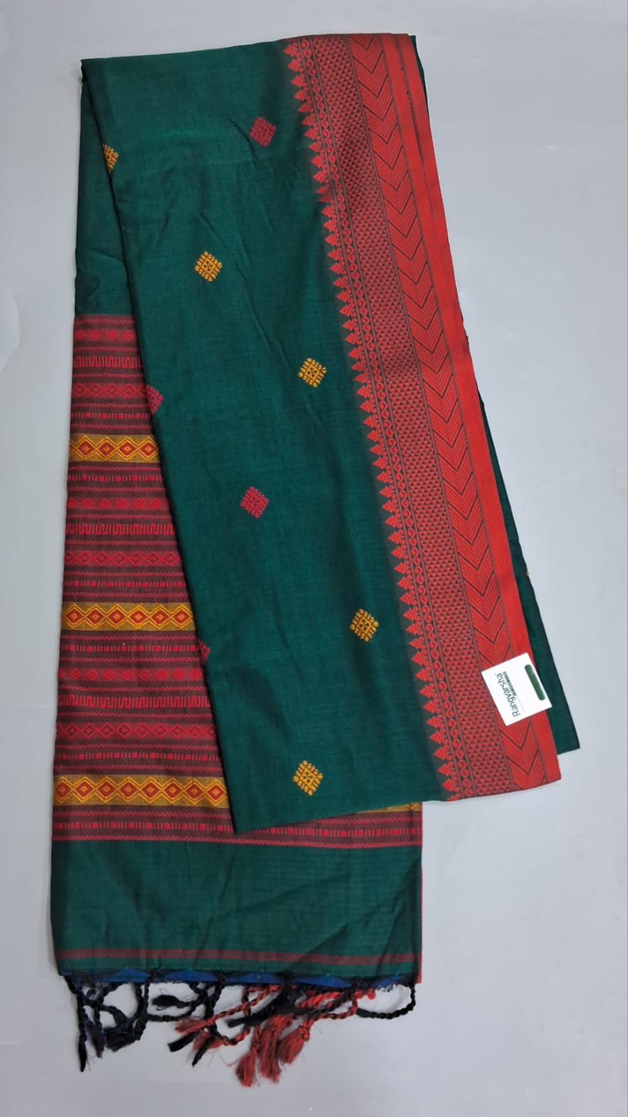 Bottle Green Khadhi Silk Saree