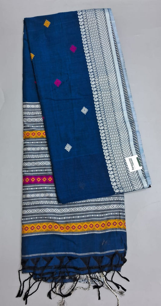 Indigo Blue Khadhi Silk Saree