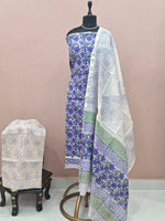 Light Lavender Chanderi Dress Material 