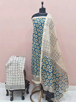 Royal Blue Chanderi Dress Material 