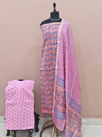 Baby Pink Chanderi Dress Material