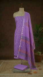 Lavender Chanderi Dress Material