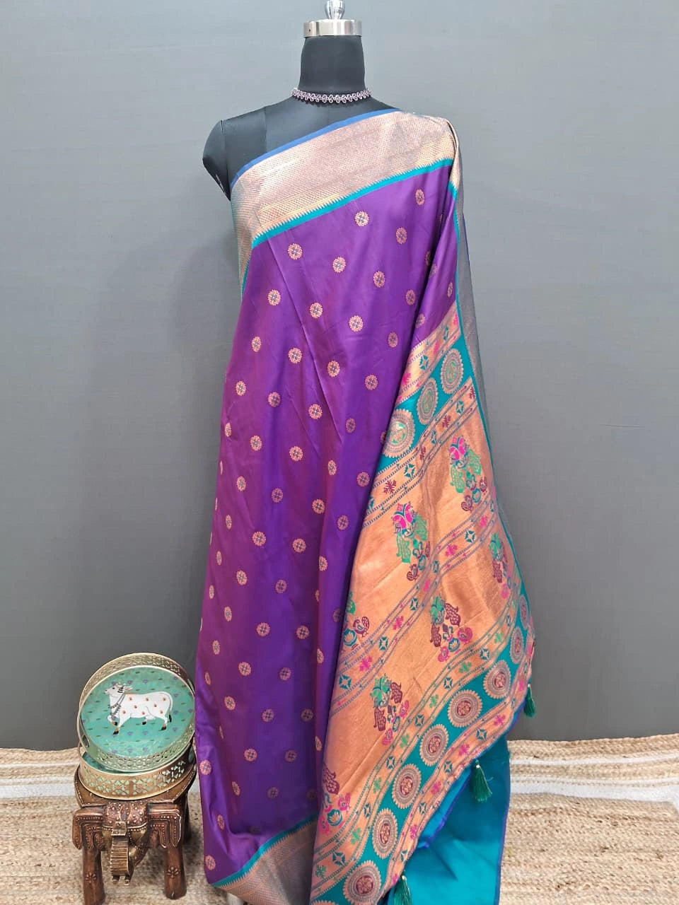 Purple Soft Silk Saree