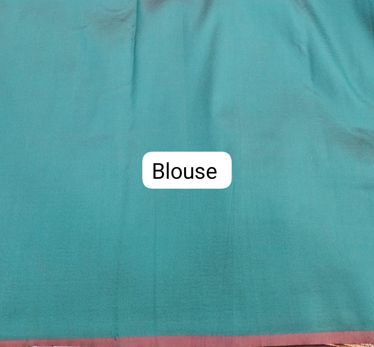 Dark Teal Blue Soft Silk Saree Blouse