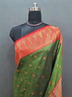 Green Soft Silk Saree 1