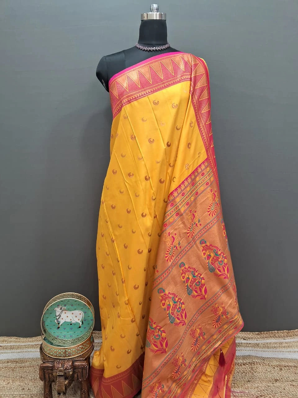 Yellow Soft Silk Saree