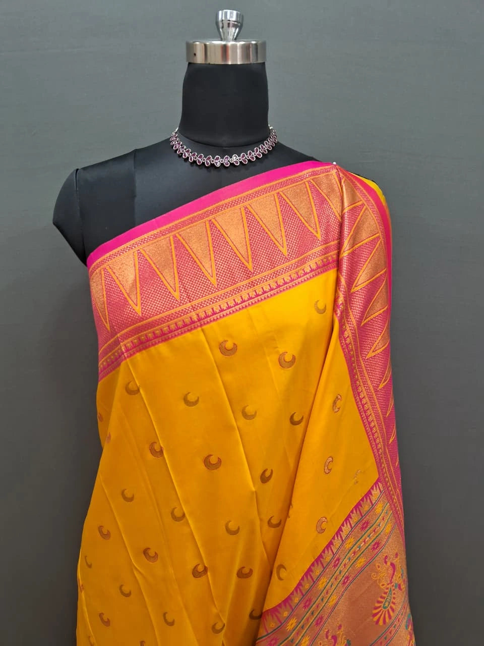 Yellow Soft Silk Saree 1