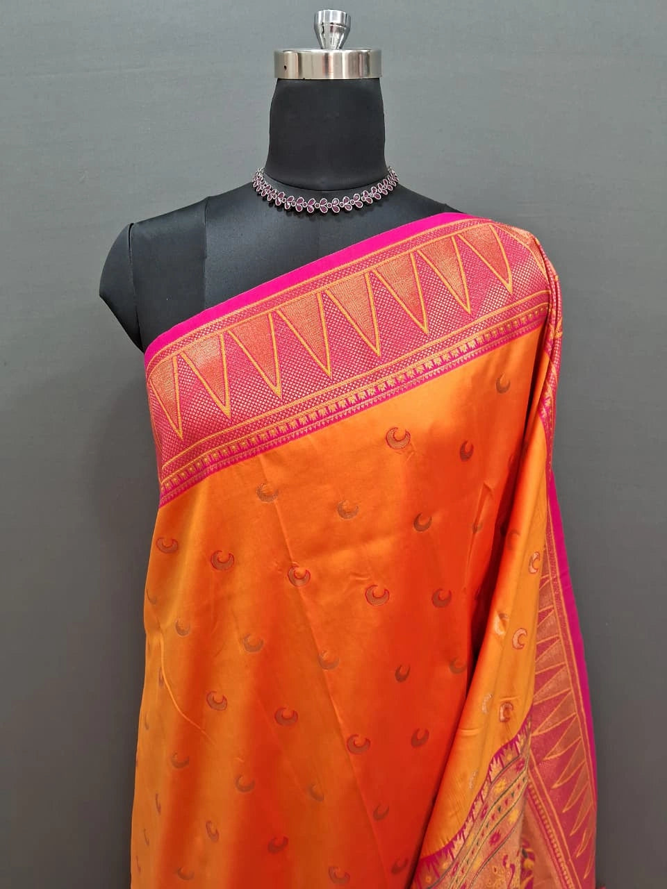 Mustard Yellow Soft Silk Saree 1