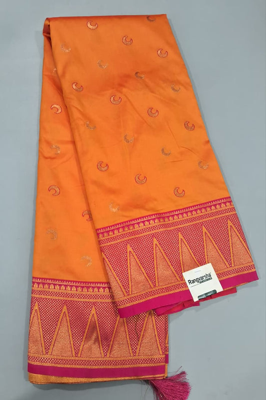 Mustard Yellow Soft Silk Saree