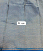 Caribbean blue soft silk saree blouse