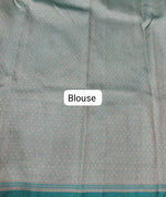 Sea blue soft silk saree blouse
