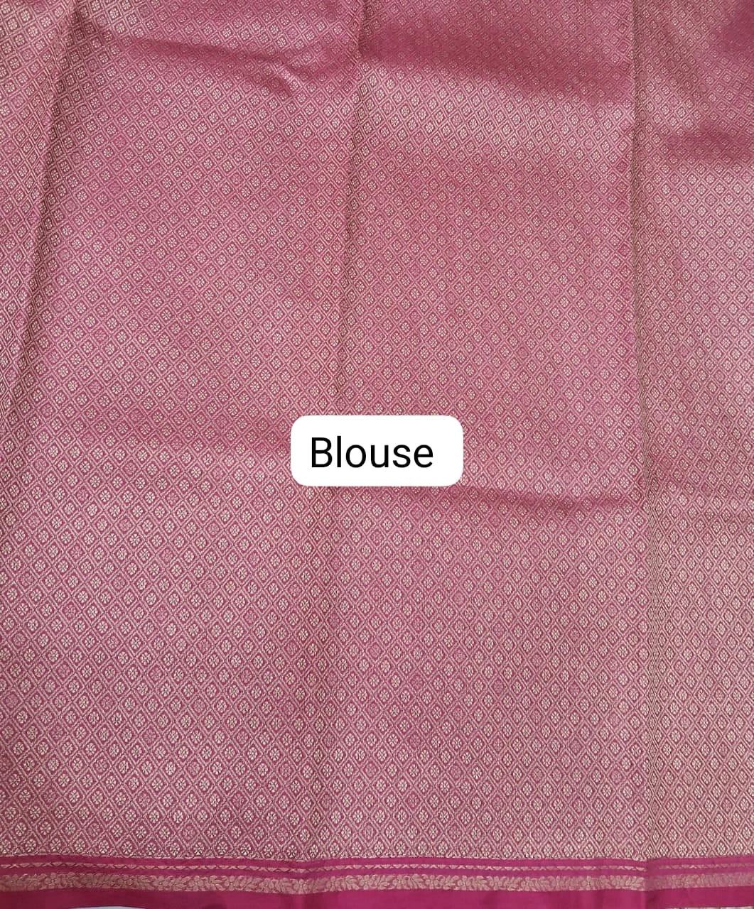 Pink soft silk saree blouse