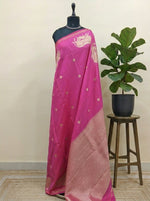 Pink soft silk saree 