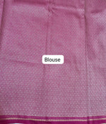 Pure Rani pink soft silk saree blouse