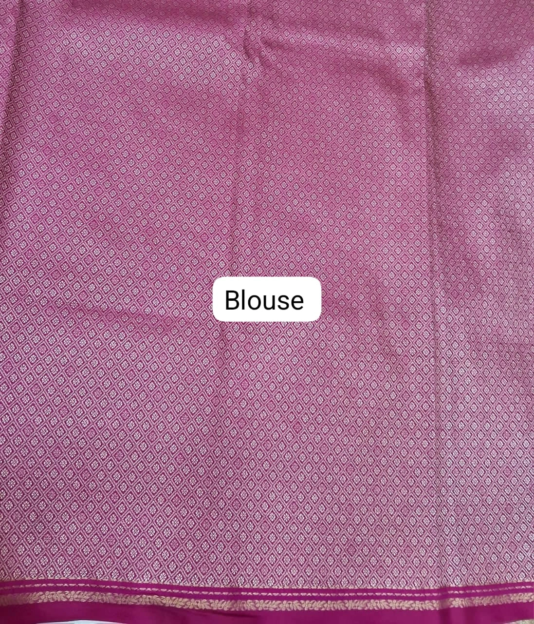 Pure Rani pink soft silk saree blouse
