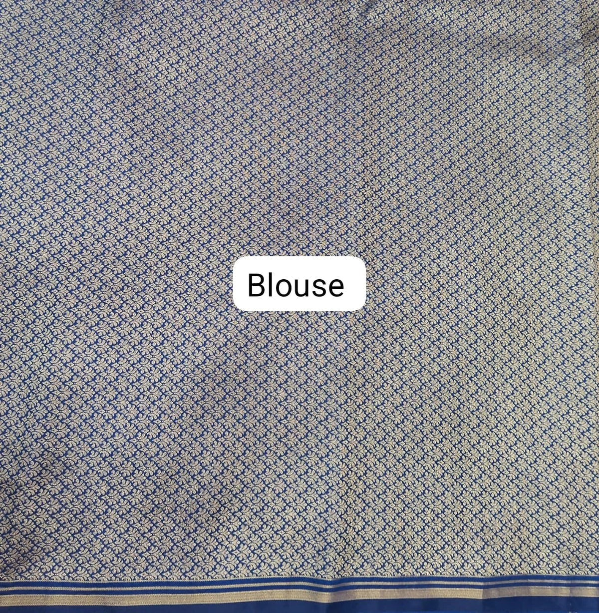 Baby blue soft silk saree blouse