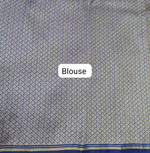 Baby blue soft silk saree blouse