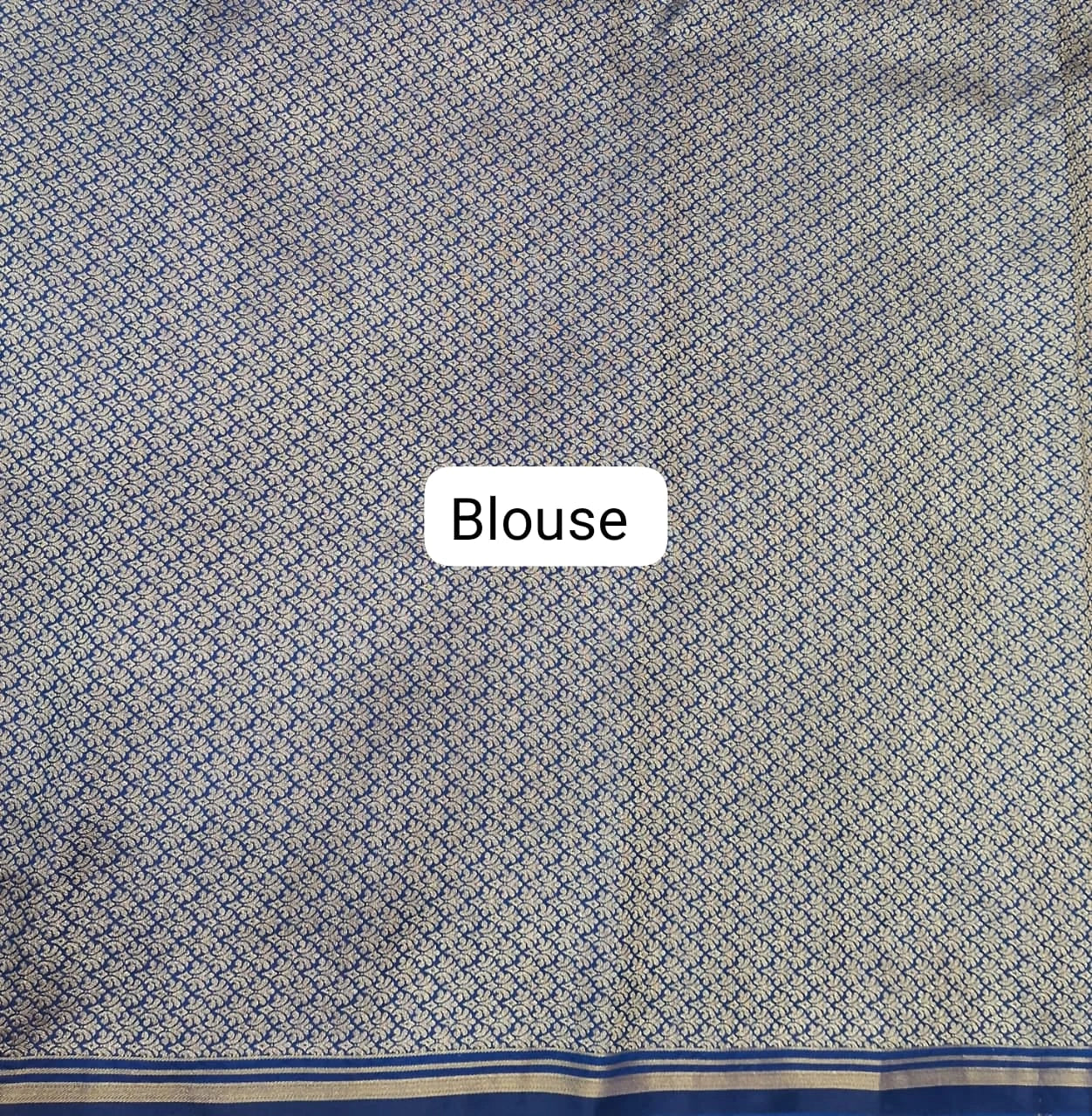Baby blue soft silk saree blouse