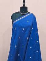 Navy blue soft silk saree 1
