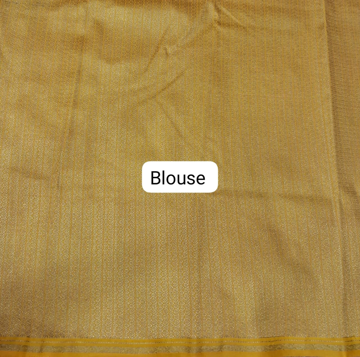 Mango yellow soft silk saree blouse