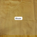 Mango yellow soft silk saree blouse
