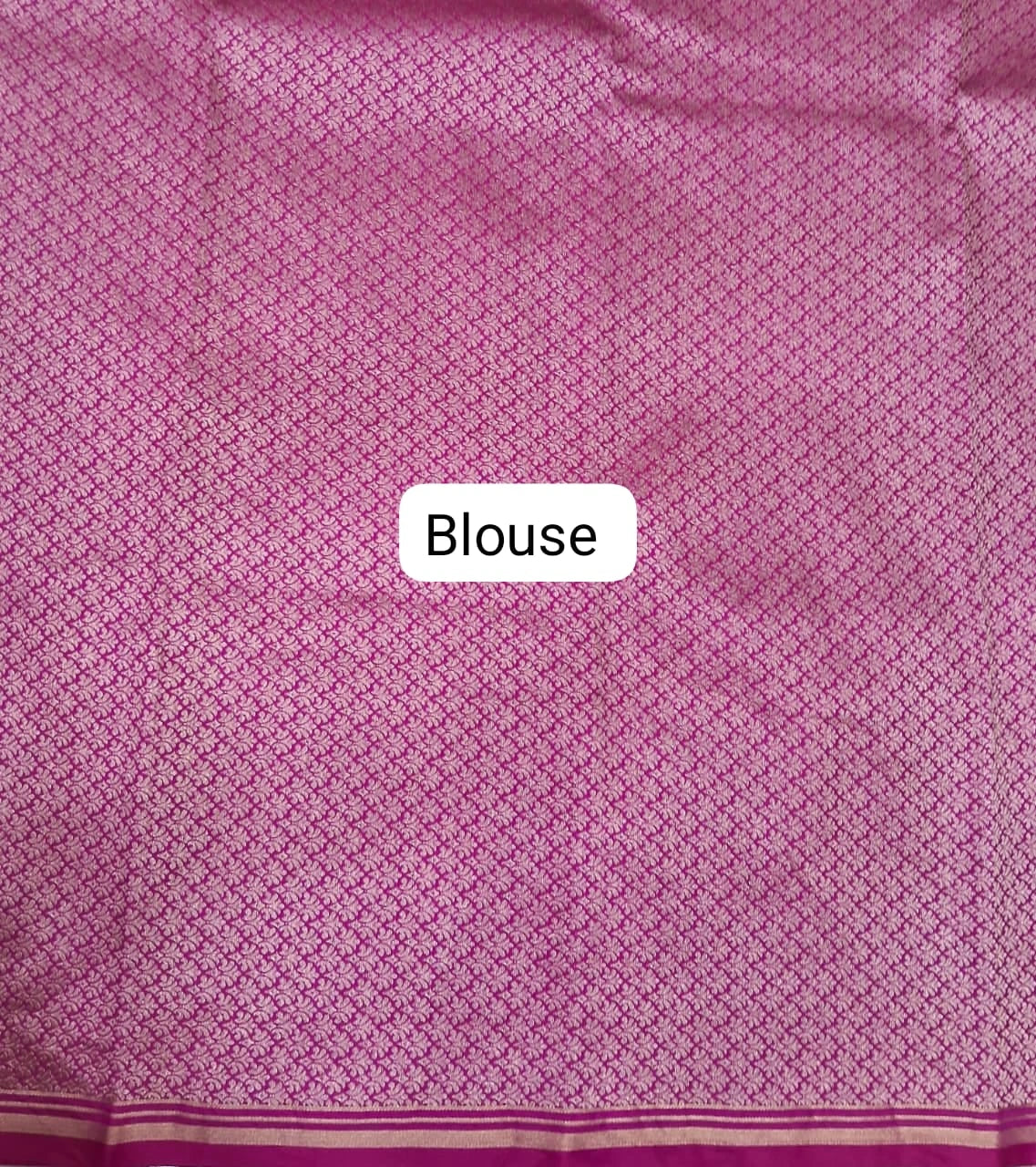 Rani pink soft silk saree blouse