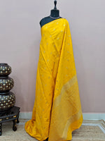Yellow soft silk saree 