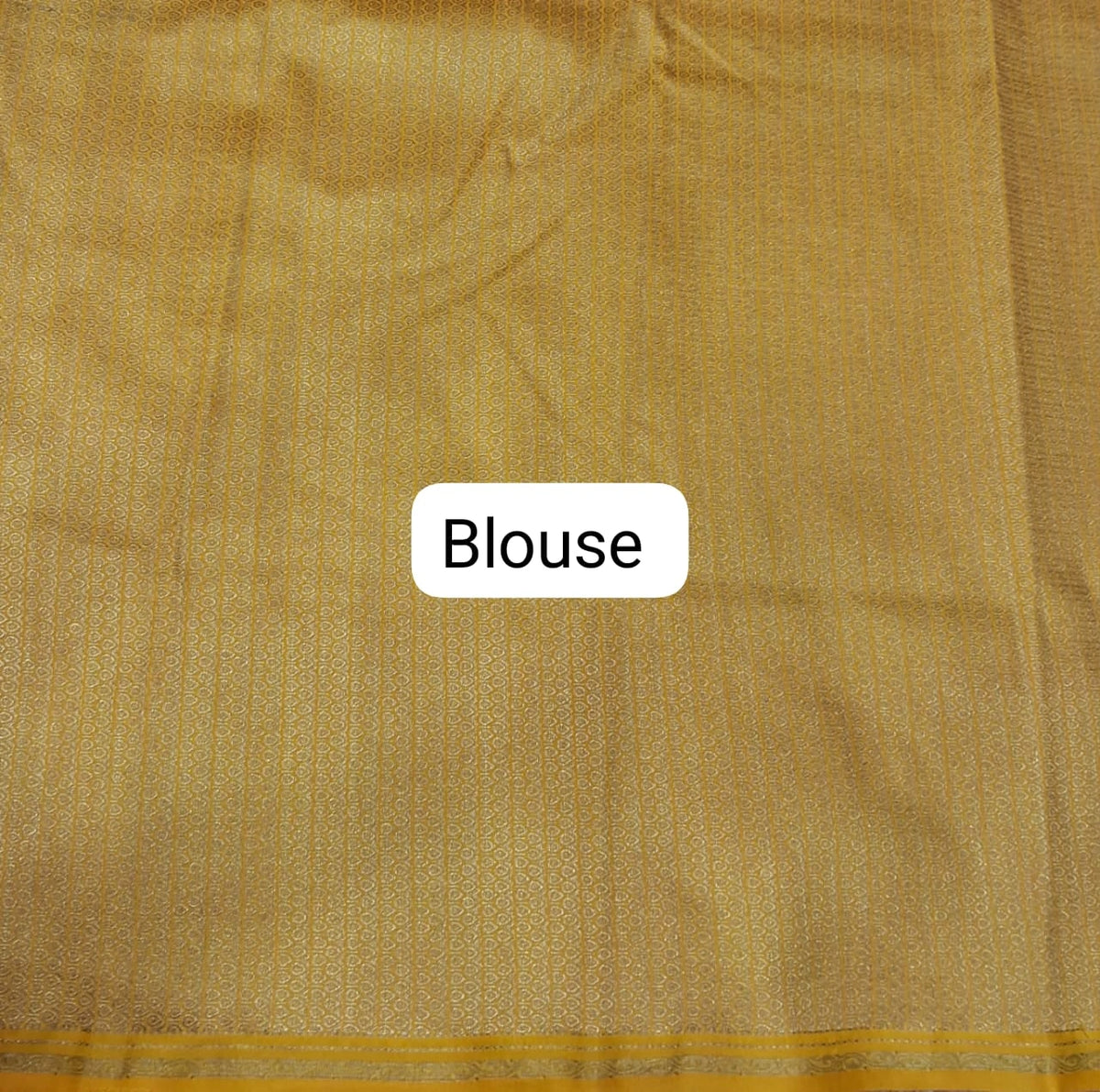 Yellow soft silk saree blouse