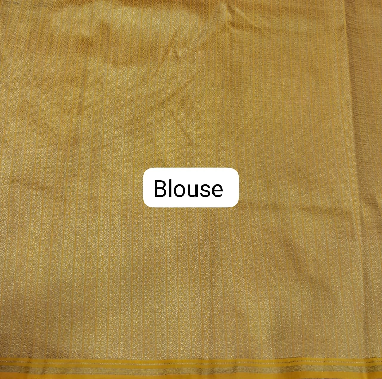 Yellow soft silk saree blouse