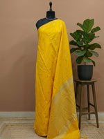 Yellow soft silk saree 