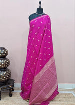 Elegant Rani pink silk saree 