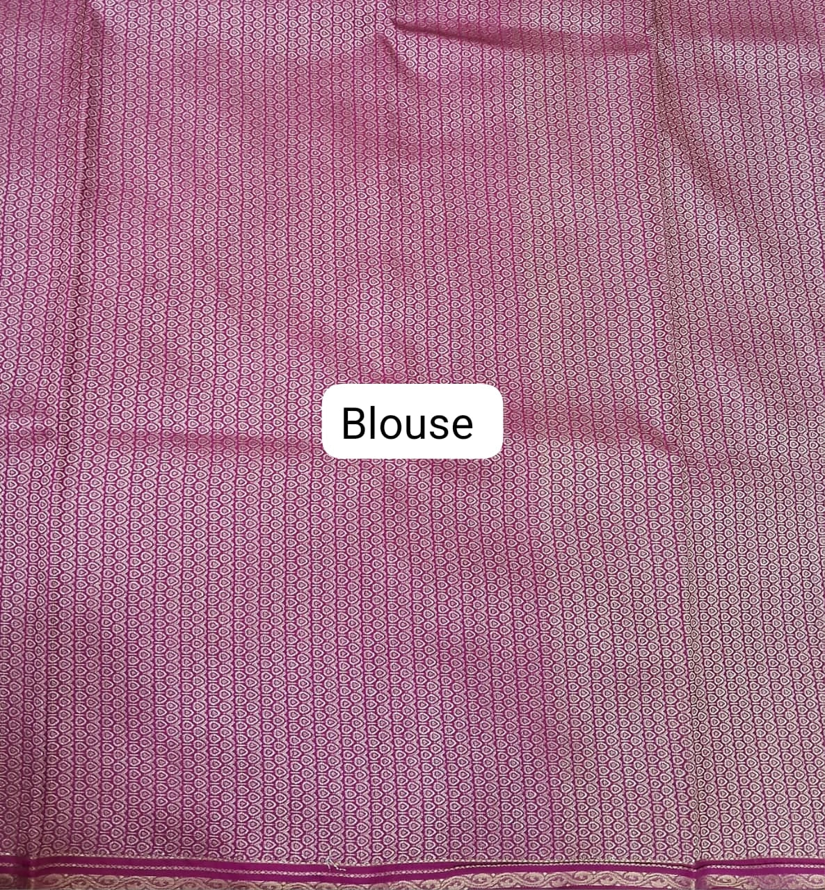Elegant Rani pink silk saree blouse