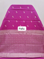 Elegant Rani pink silk saree pallu