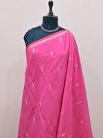 Pink soft silk saree adorned with Zari  1