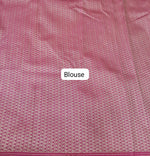 Pink soft silk saree Adorned with Zari blouse