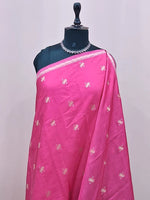 Dark pink soft silk saree 1