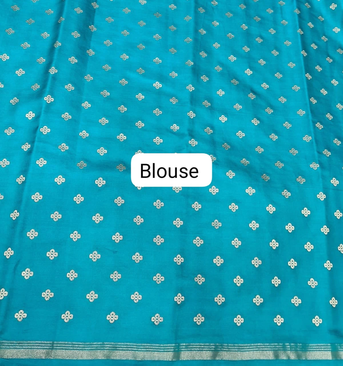 Ink blue soft silk saree blouse