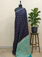 Ink blue soft silk saree 