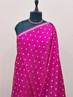 Dark pink soft silk saree 1