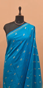 Caribbean Blue Soft Silk Saree 1