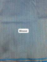 Caribbean Blue Soft Silk Saree blouse