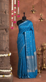Caribbean Blue Soft Silk Saree