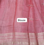 Pink pure silk Kota saree Blouse