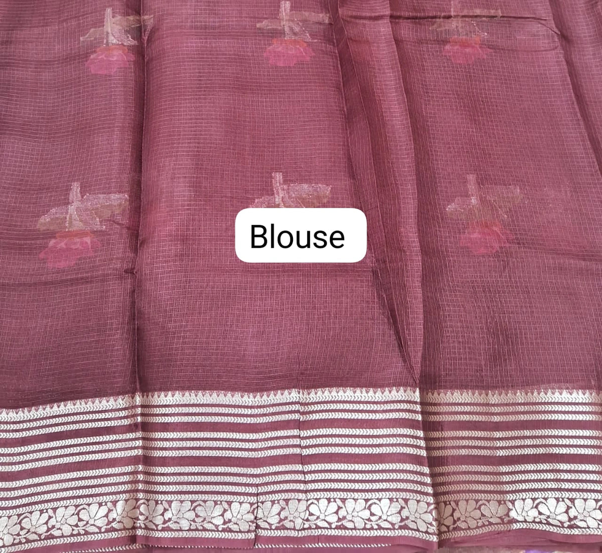 Chocolate brown pure silk Kota Blouse