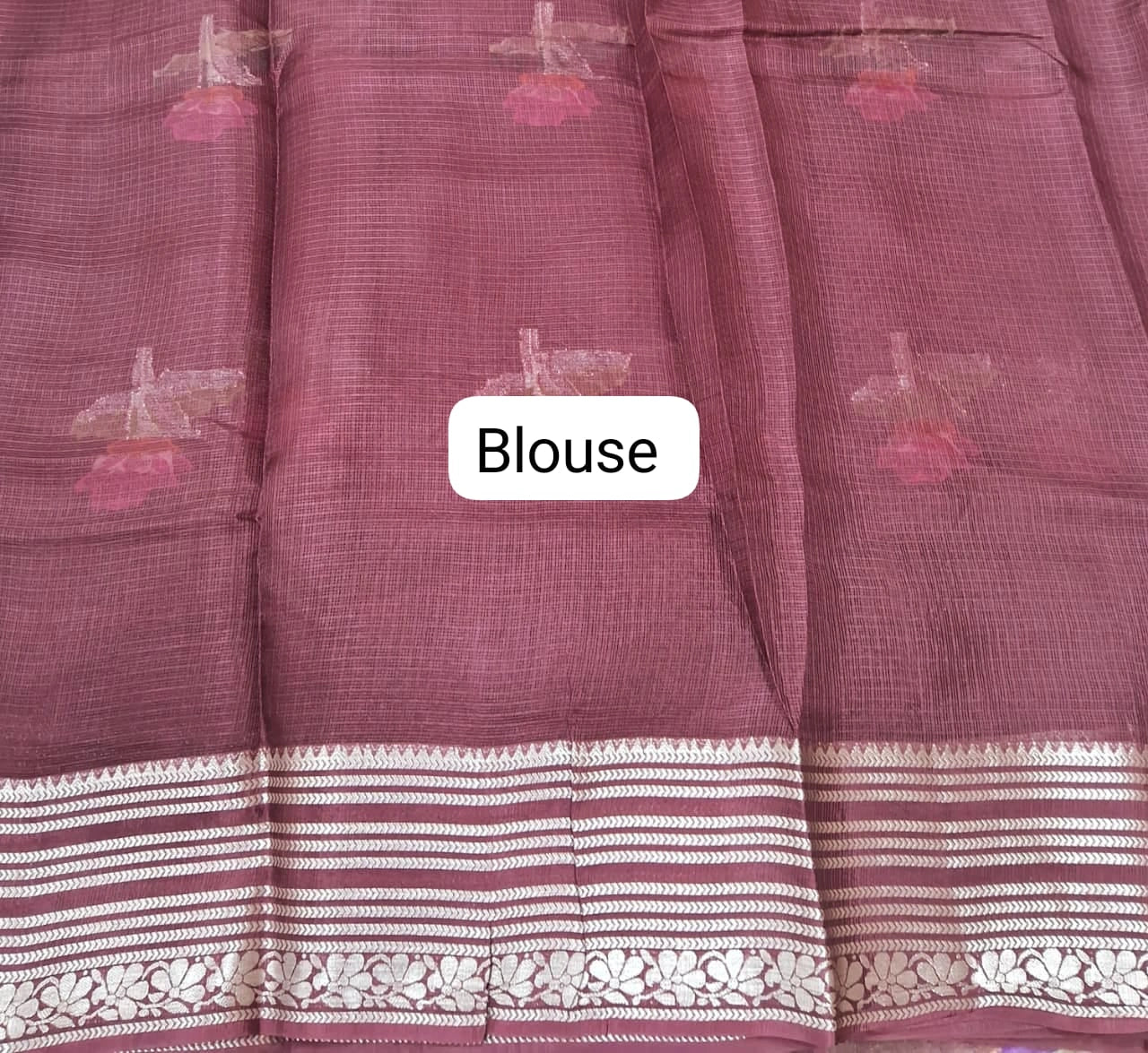 Chocolate brown pure silk Kota Blouse