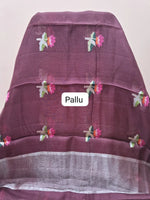 Chocolate brown pure silk Kota Pallu