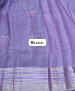 Navy blue pure silk Kota saree Blouse